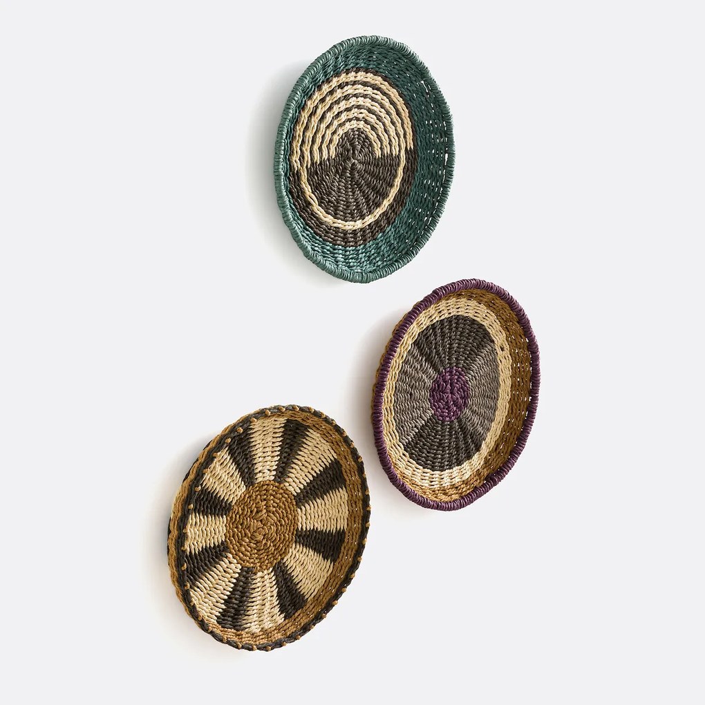 Set van 3 wanddecoratiesØ28 cm, Onaga