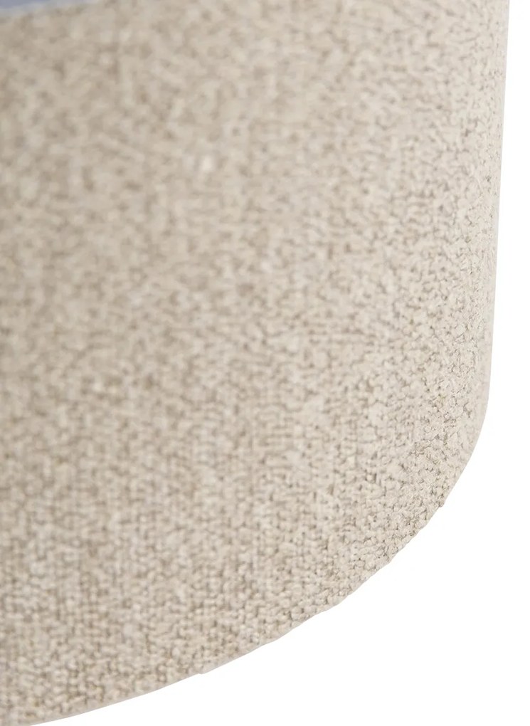 Stoffen Boucle lampenkap taupe 35/35/20 Design, Modern cilinder / rond