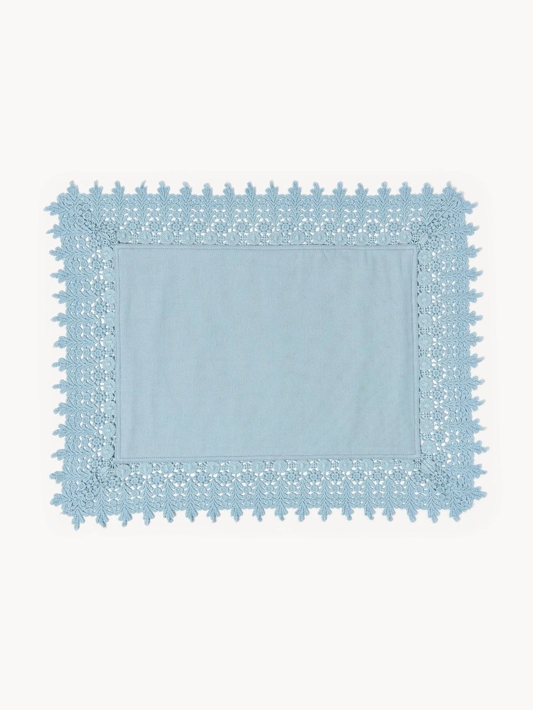 Placemats Flavia met kantrand, 2-delig