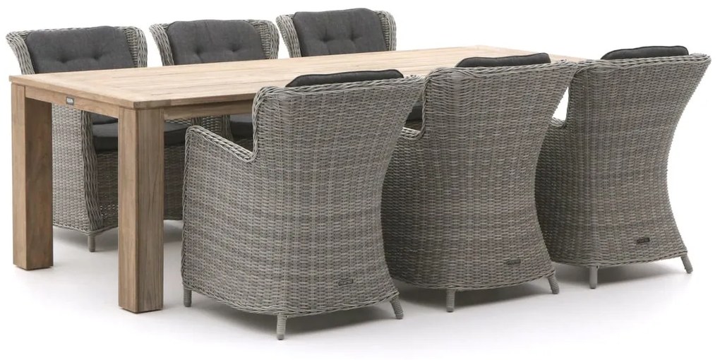 Intenso Milano/ROUGH-X 240cm dining tuinset 7-delig