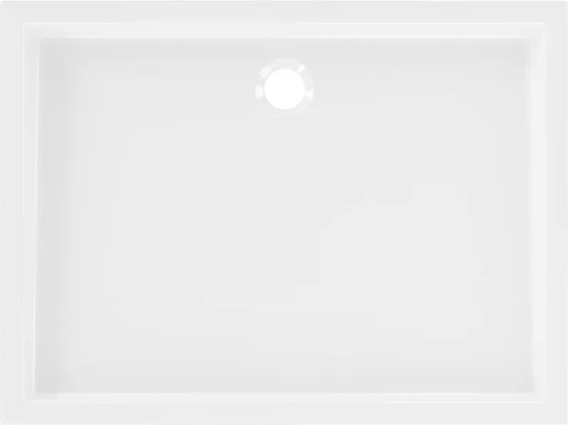 Mexen Flow+ rechthoekige douchebak 80 x 70 cm, wit glans - 46R107080H