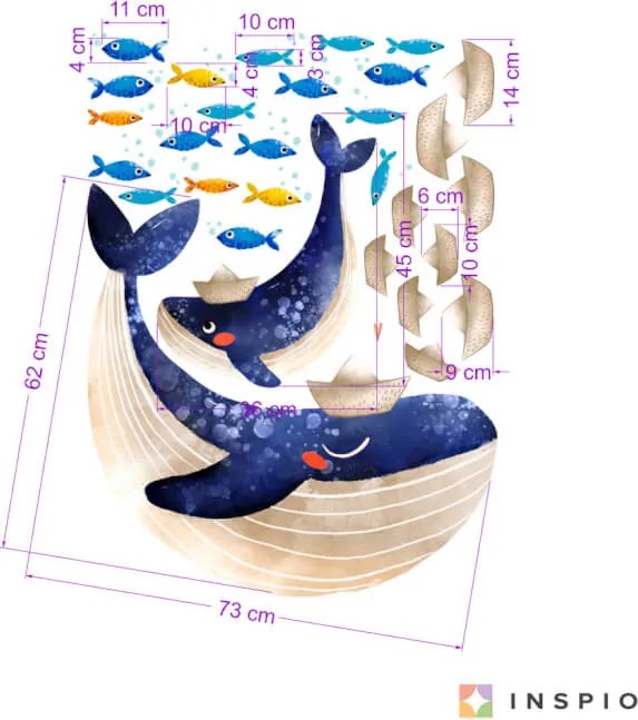 INSPIO Muurstickers - Zee vol vissen