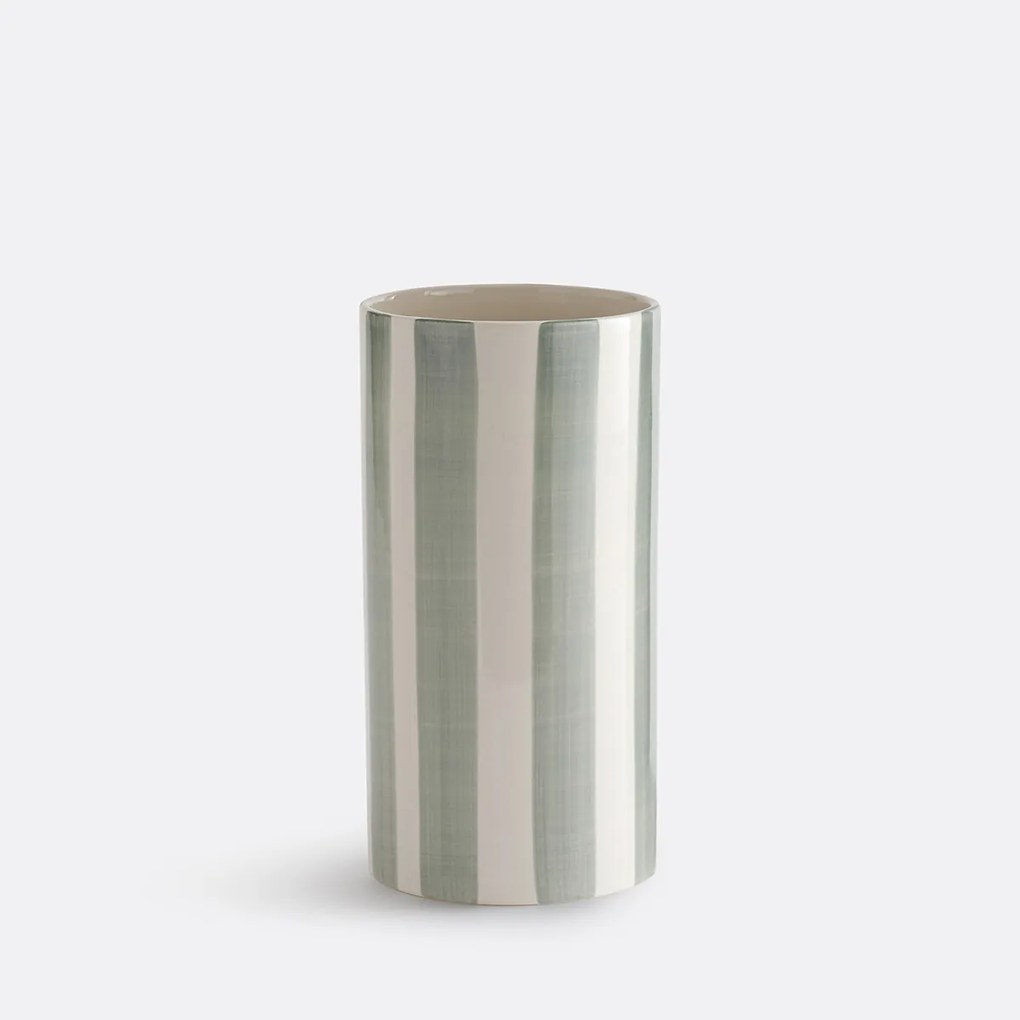 Gestreepte vaas van keramiek, H25 cm, Jaoma