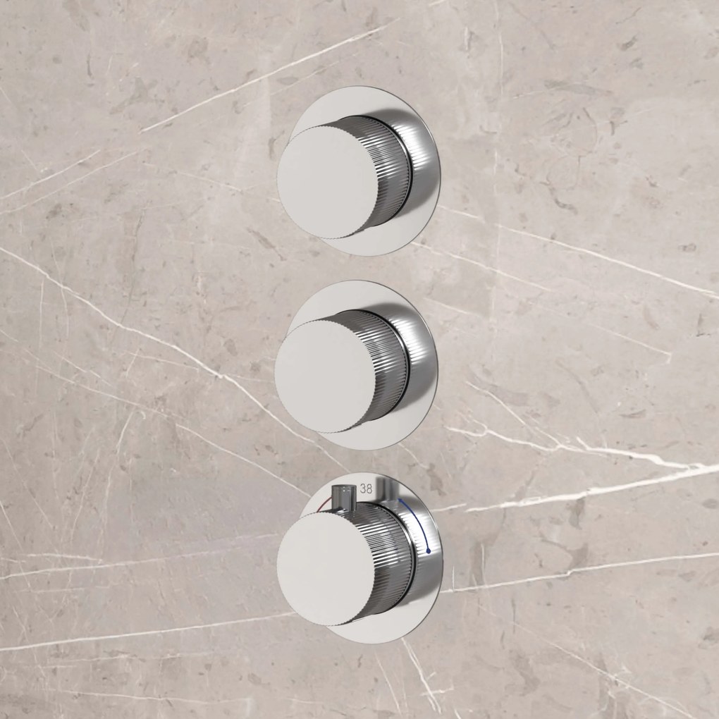 Best Design High End complete 2-wegs inbouwthermostaat chroom