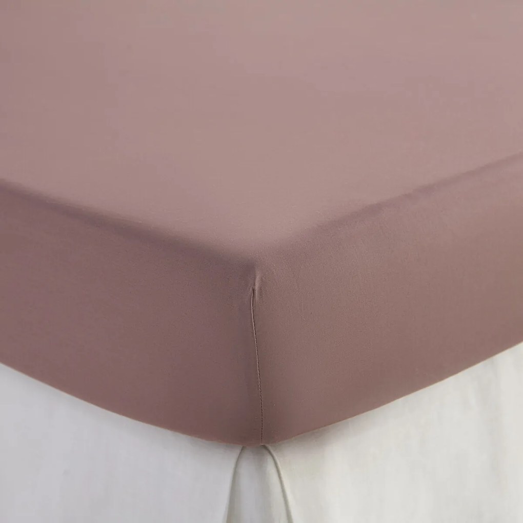 Hoeslaken satijn katoen, 153 draden, 30 cm kop, Opale