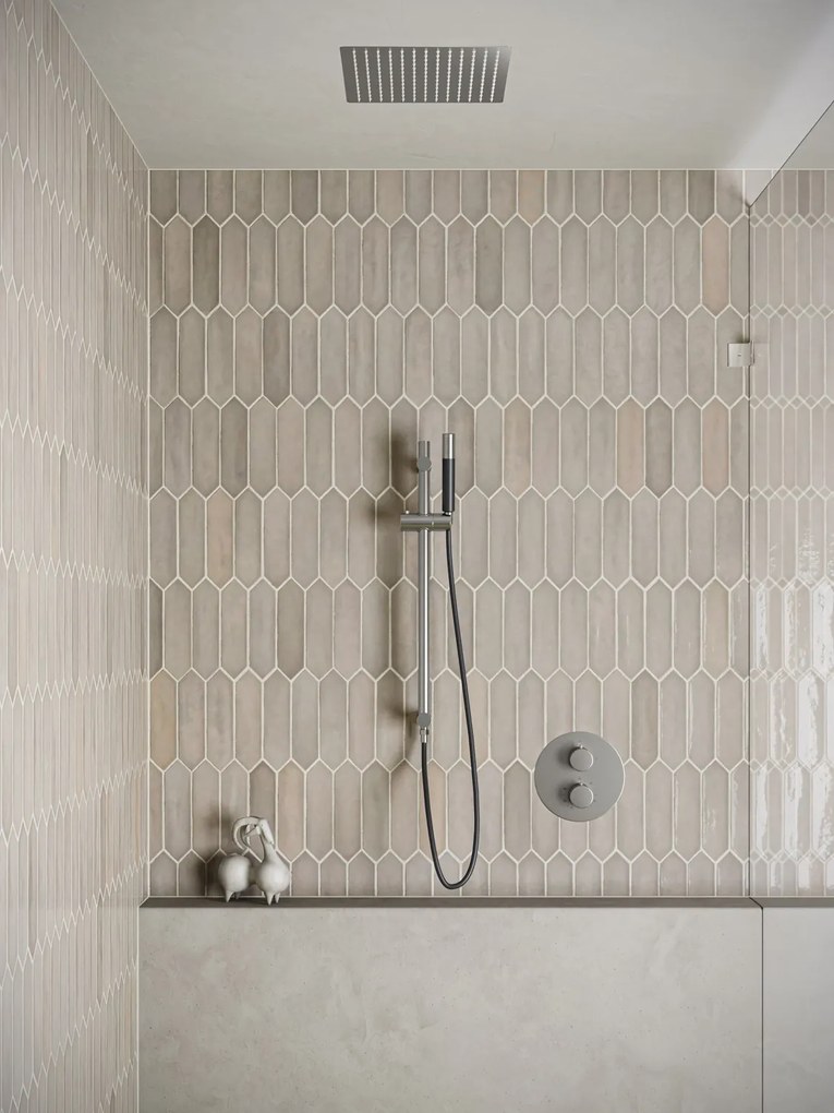 Saniclear Cube Pro inbouw regendouche rond met inbouw douchekop 30x30cm, glijstang en staafhanddouche RVS