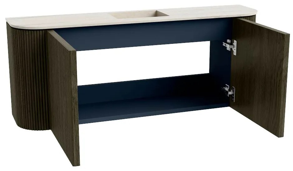 Mondiaz Joya DLux 105cm toiletmeubel ronding links/rechts shadow met wastafel faye midden zonder kraangat meli