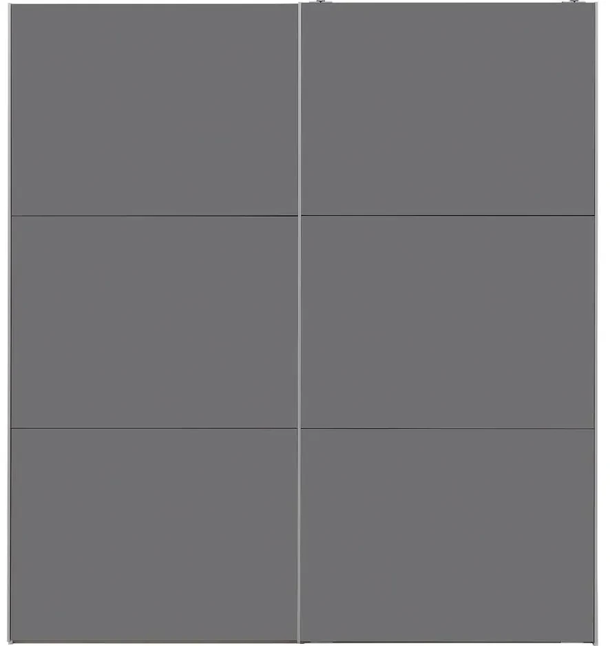 Goossens Kledingkast Easy Storage Sdk, 203 cm breed, 220 cm hoog, 2x 3 paneel glas schuifdeuren