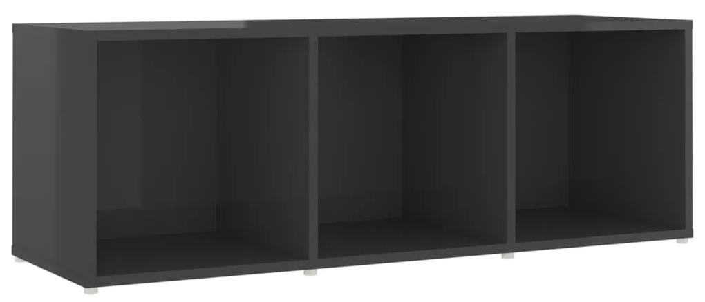 vidaXL Tv-meubel 107x35x37 cm spaanplaat hoogglans grijs