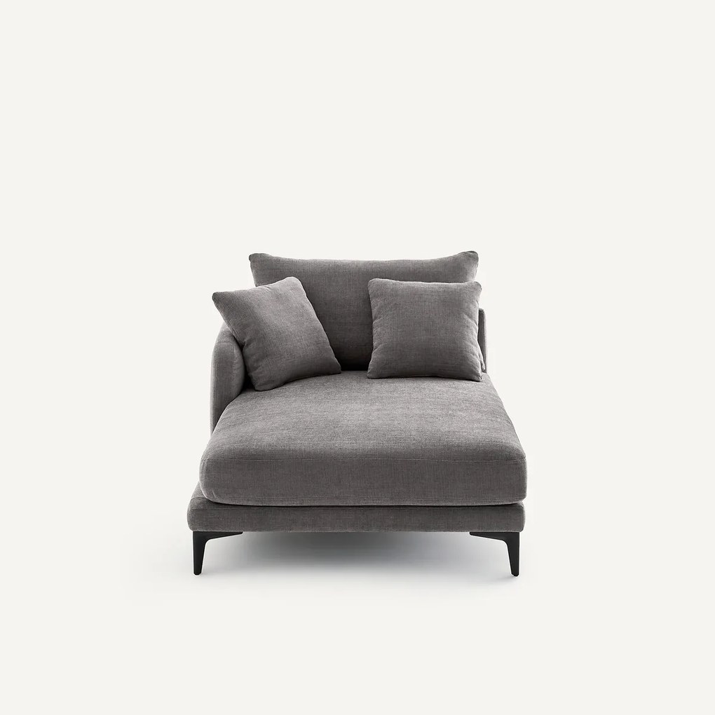 Longchair in polyester-katoen, MODERNISTE, ontwerp van Emmanuel Gallina