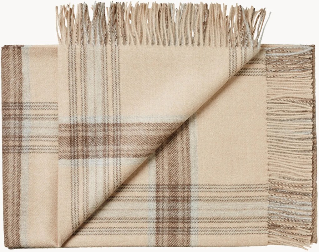 Baby-alpaca plaid Buenos Aires met franjes