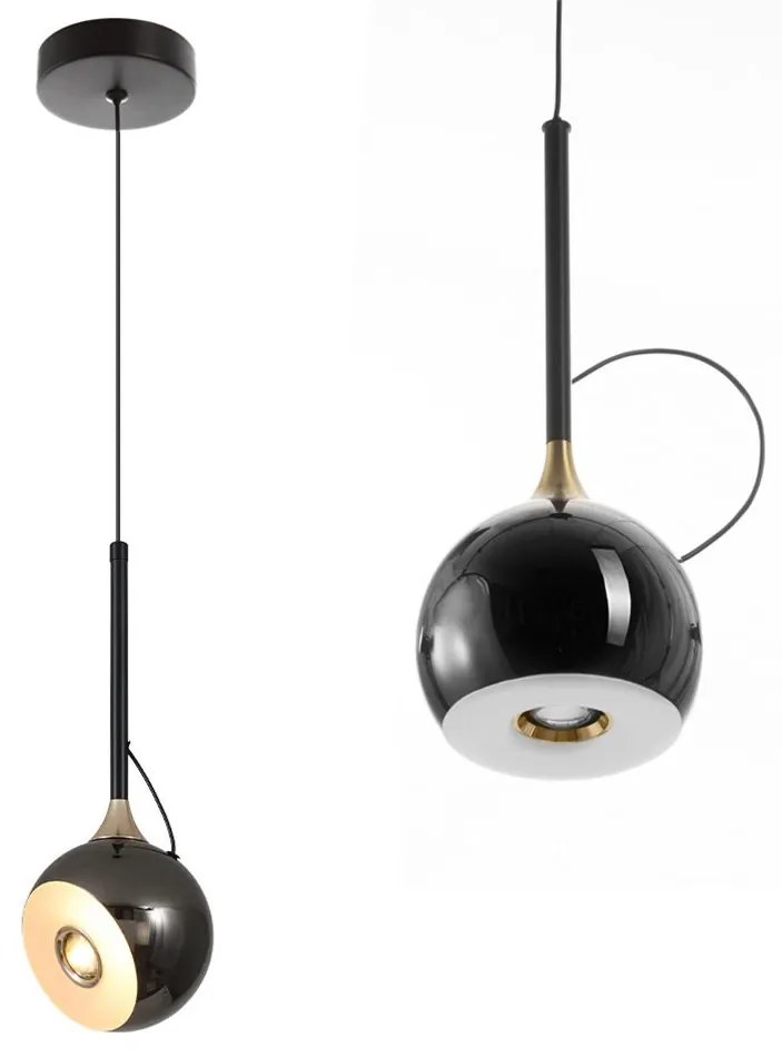 Hanglamp LED G087-1CP BLACK CHROME