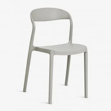 Stapelbare Set Van 4 Eetkamerstoelen Van Polypropyleen Brenza Groene Lauerl - Sklum