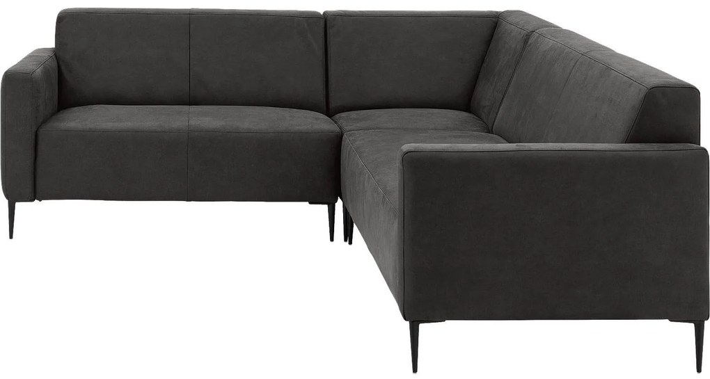 Goossens Key West antraciet, micro leer, 2-zits, modern design