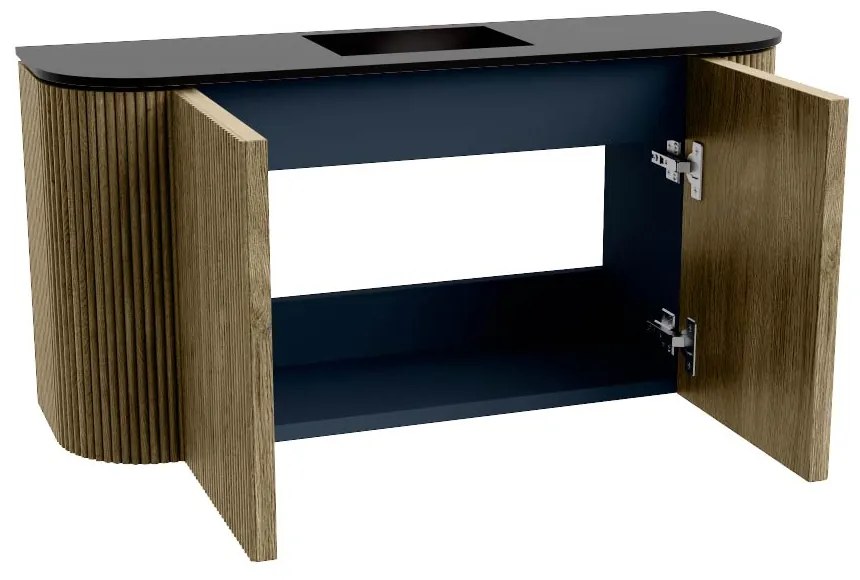 Mondiaz Joya 85cm toiletmeubel ronding links/rechts dusk met wastafel faye midden zonder kraangat urban