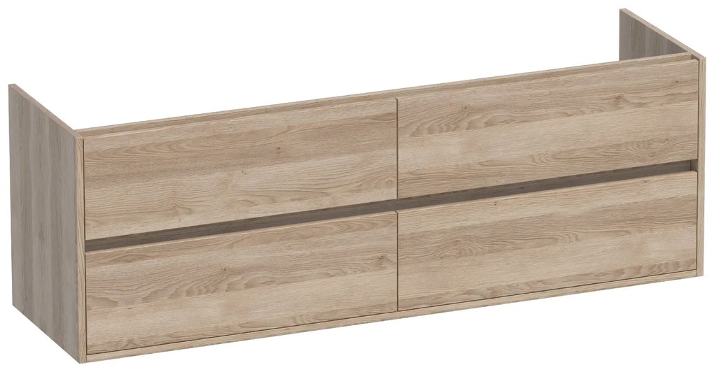 Sanituba NEXXT onderkast voor dubbele wasbak 160cm legno calore