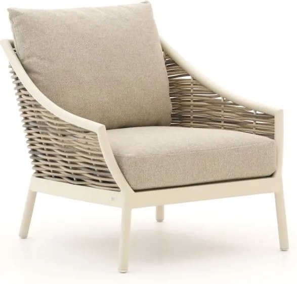 Lounge tuinstoel | Apple Bee Milou | Wicker (vlechtwerk) | Wit | Kees Smit Tuinmeubelen