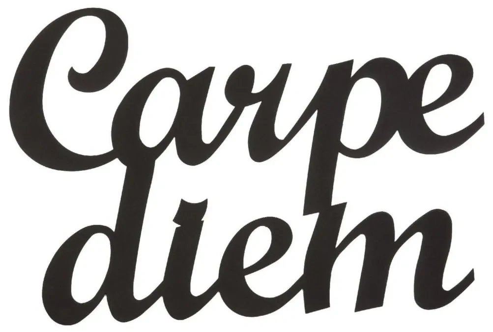 Homemania Wanddecoratie Words 50x38 cm staal zwart