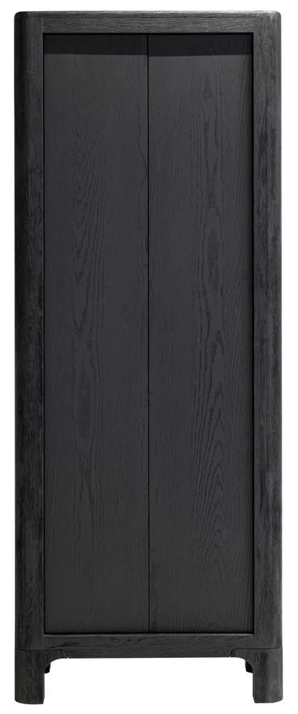 Hoge Zwarte Wandkast - 90x46x230cm.