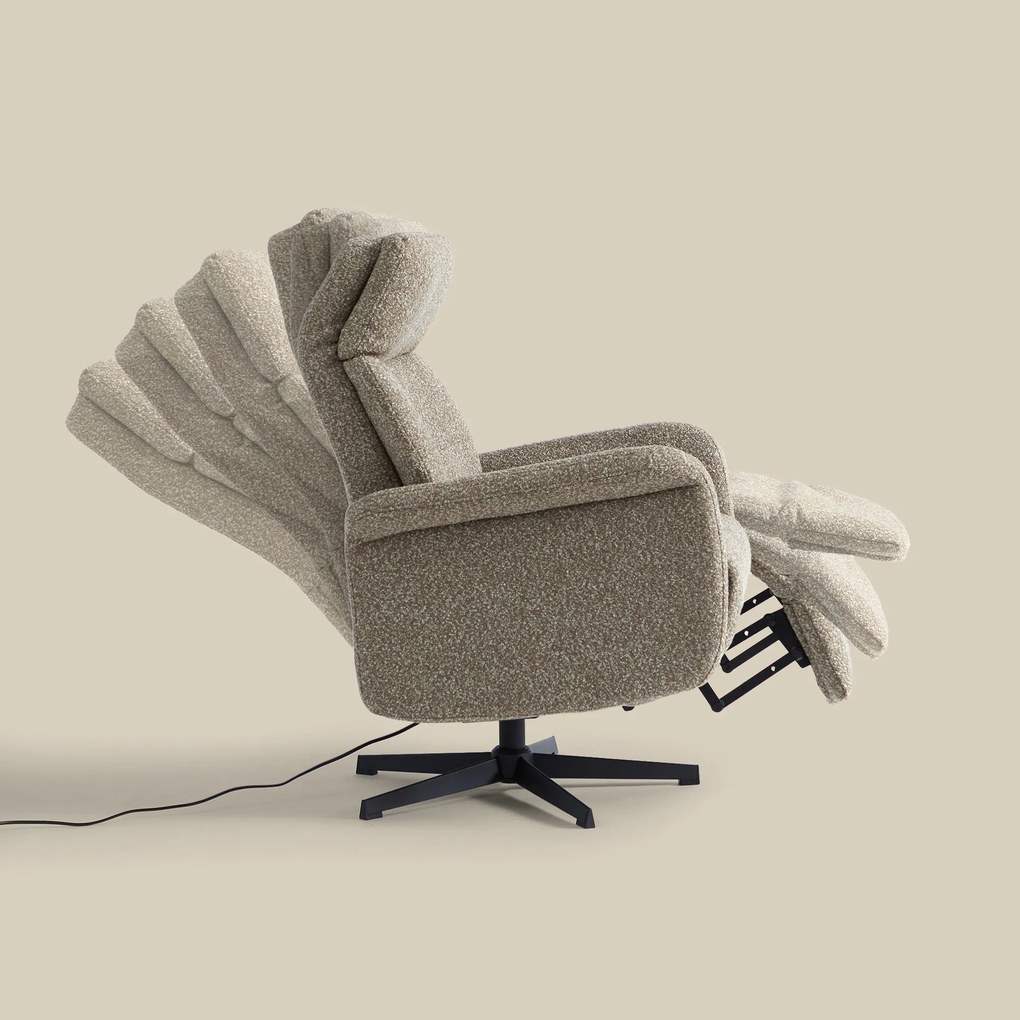 Relaxfauteuil Elektrisch Taupe Stof