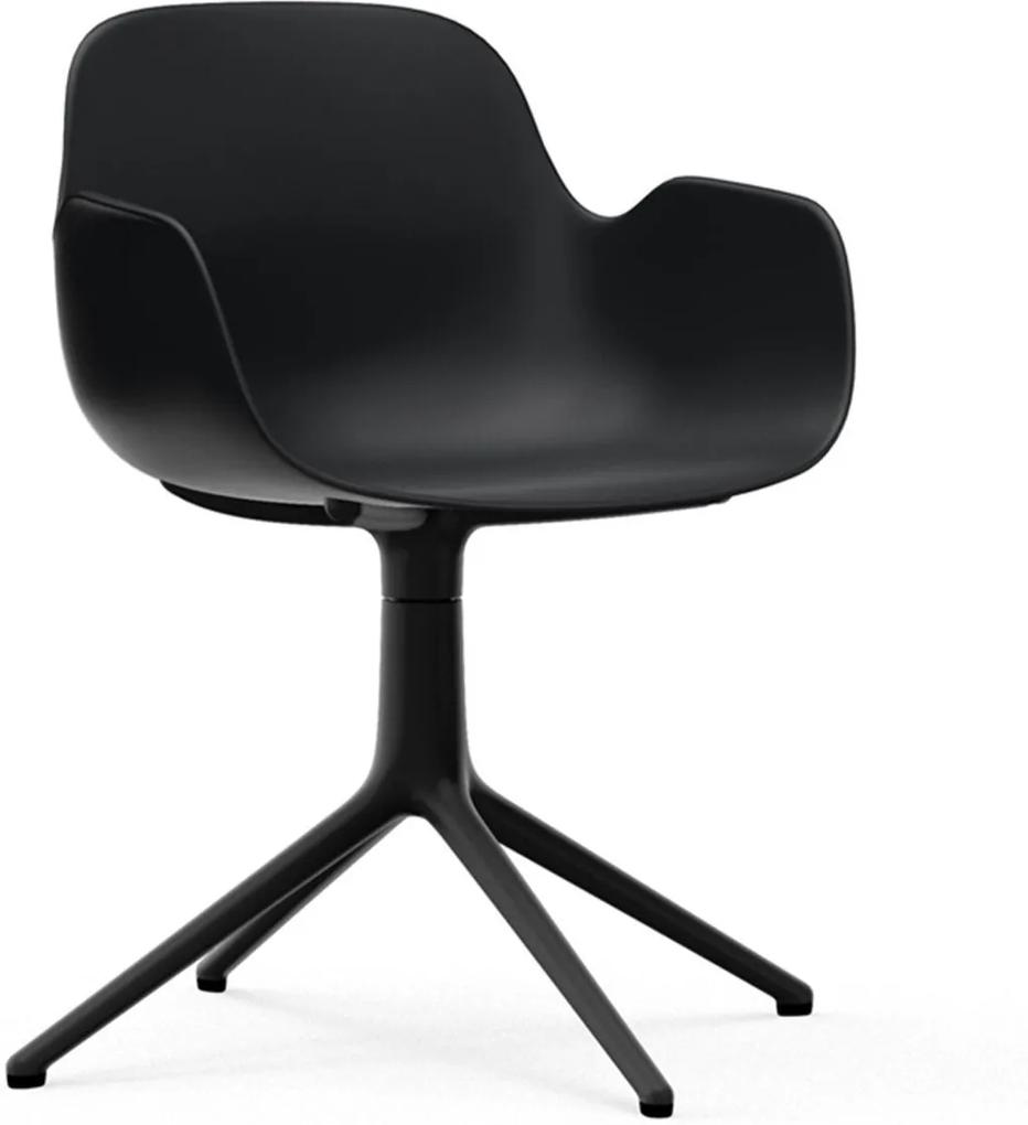 Normann Copenhagen Form Armchair Swivel stoel met zwart onderstel