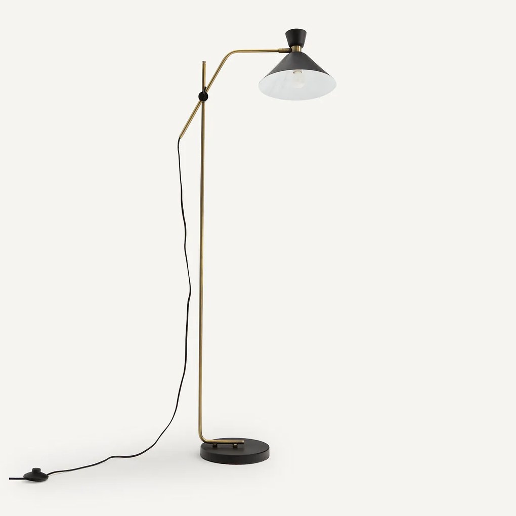 Staande lamp in used messing, Zoticus