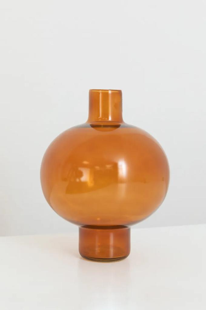 Oranje glazen vaas