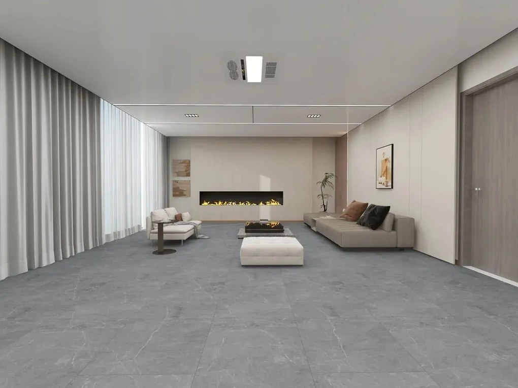 KS Vinyl vloertegel 60x120cm grijs marmer