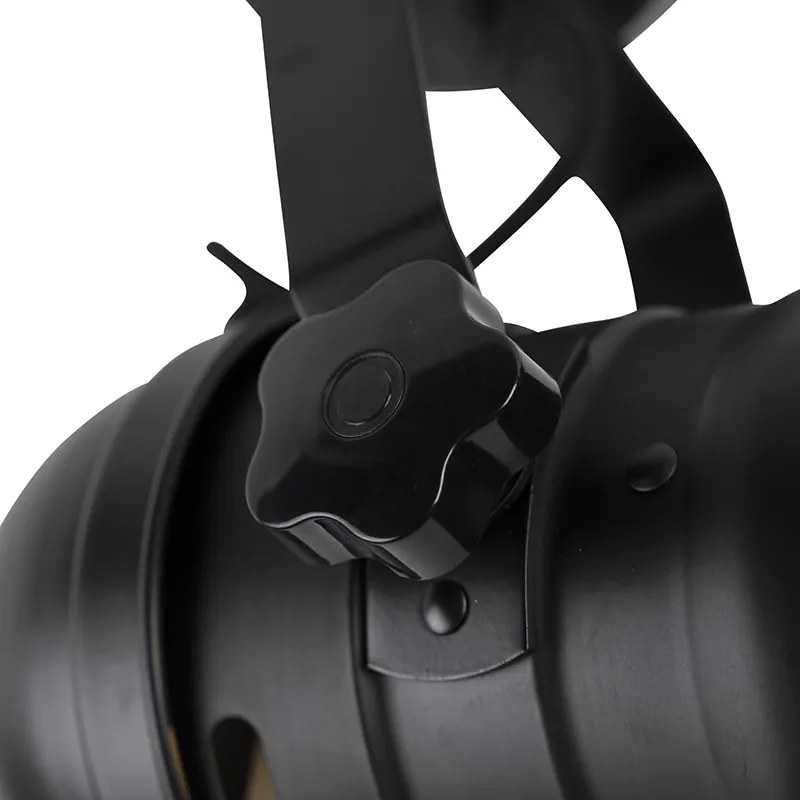 Industriële studiospot zwart draai- en kantelbaar - Movie