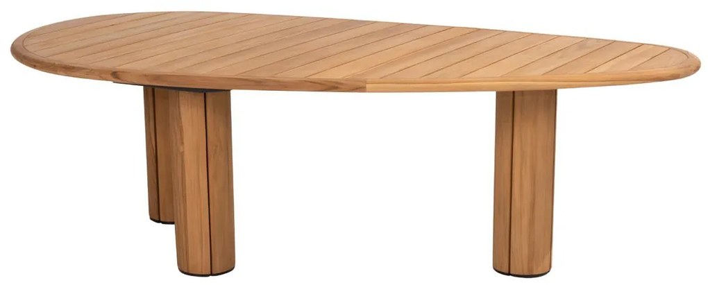 Taste by 4 Seasons Corsica teakhouten tuintafel met kiezelvormig blad 240 x 130 cm      houtkleur weerbestendig