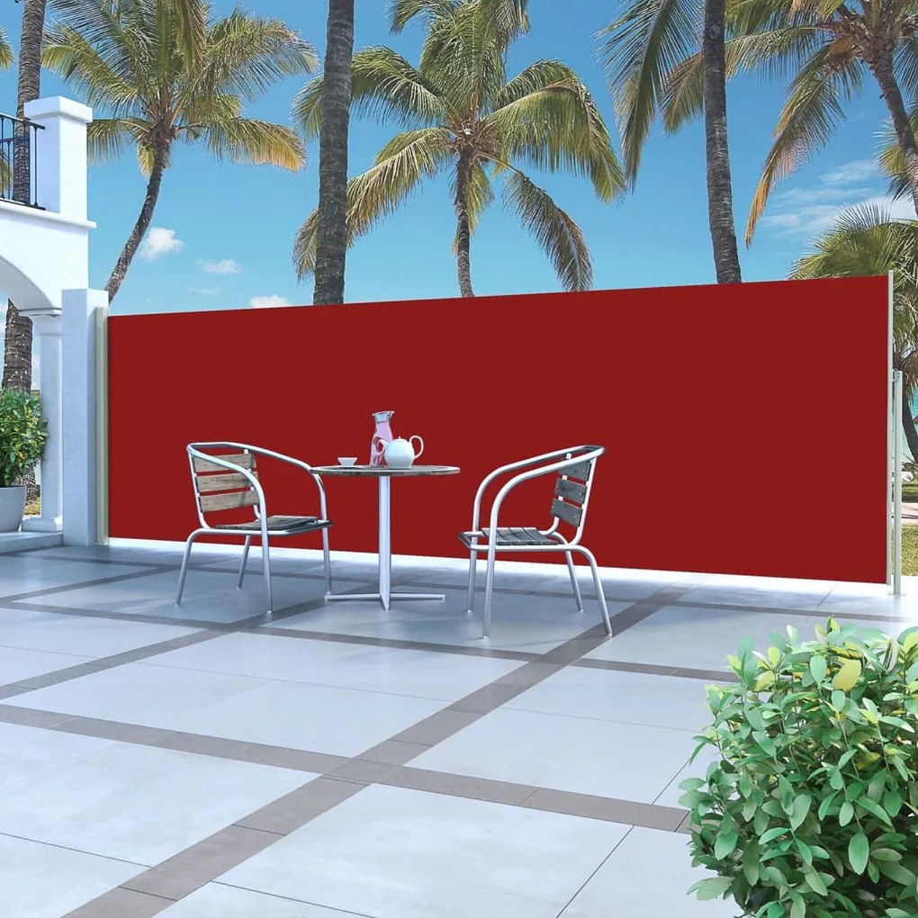 vidaXL Windscherm uittrekbaar 160x500 cm rood