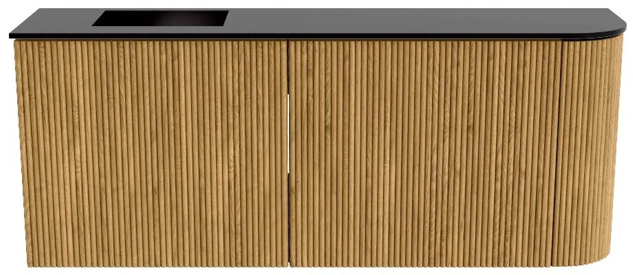 Mondiaz Joya 100cm toiletmeubel ronding rechts oak met wastafel faye links 1 kraangat urban