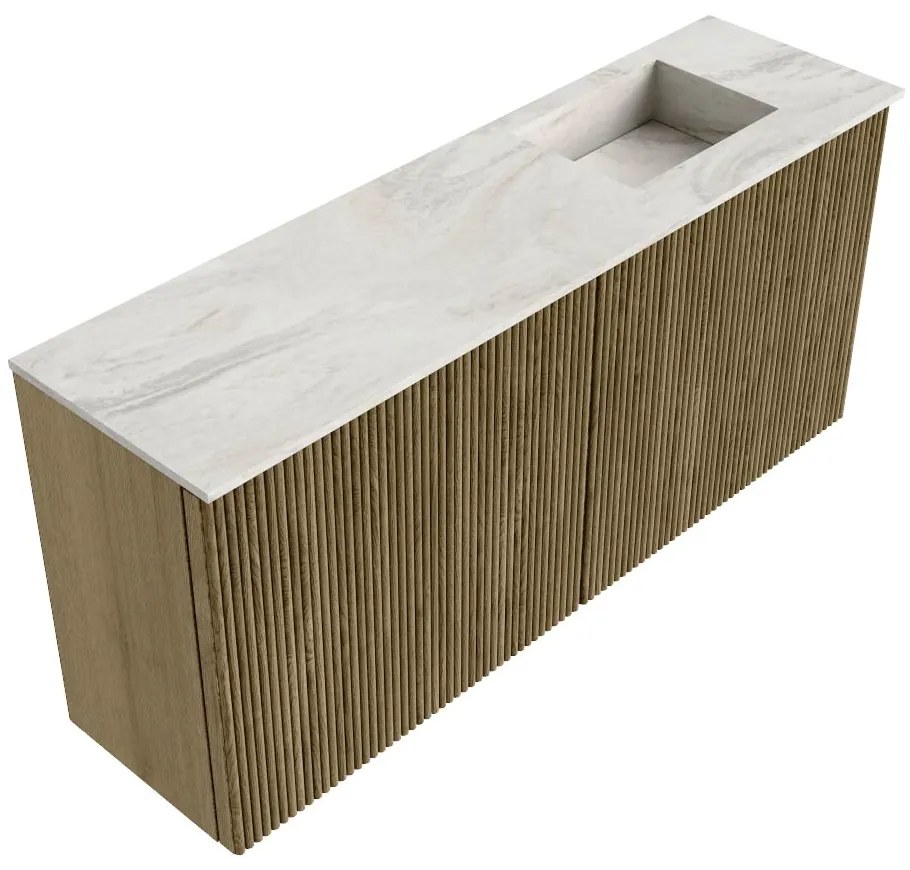 Mondiaz Joya DLux 90cm toiletmeubel dusk met wastafel faye rechts zonder kraangat ostra