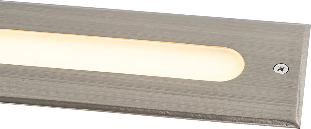 Moderne grondspot staal 30 cm incl. LED IP65 - Eline