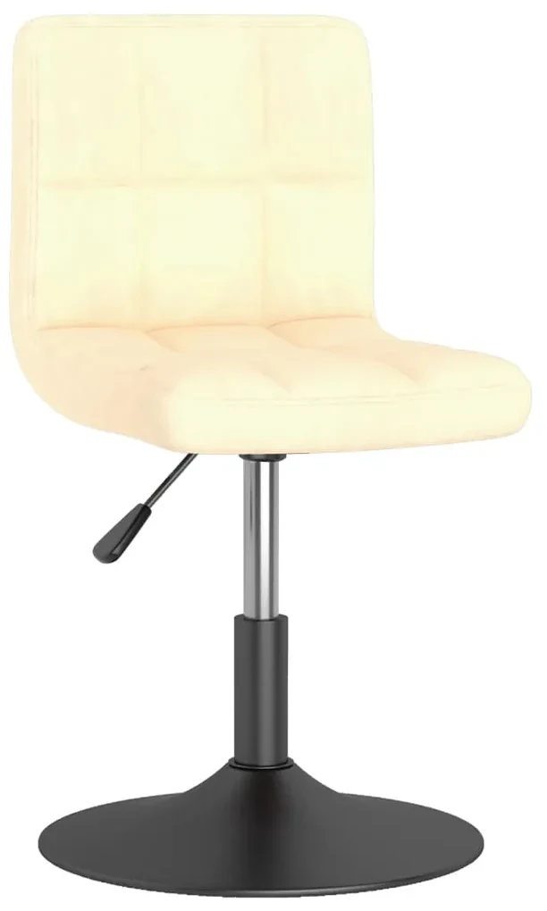vidaXL Eetkamerstoelen draaibaar 6 st fluweel crèmekleurig