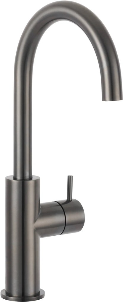 Qisani Flow wastafelkraan met c-uitloop gun metal