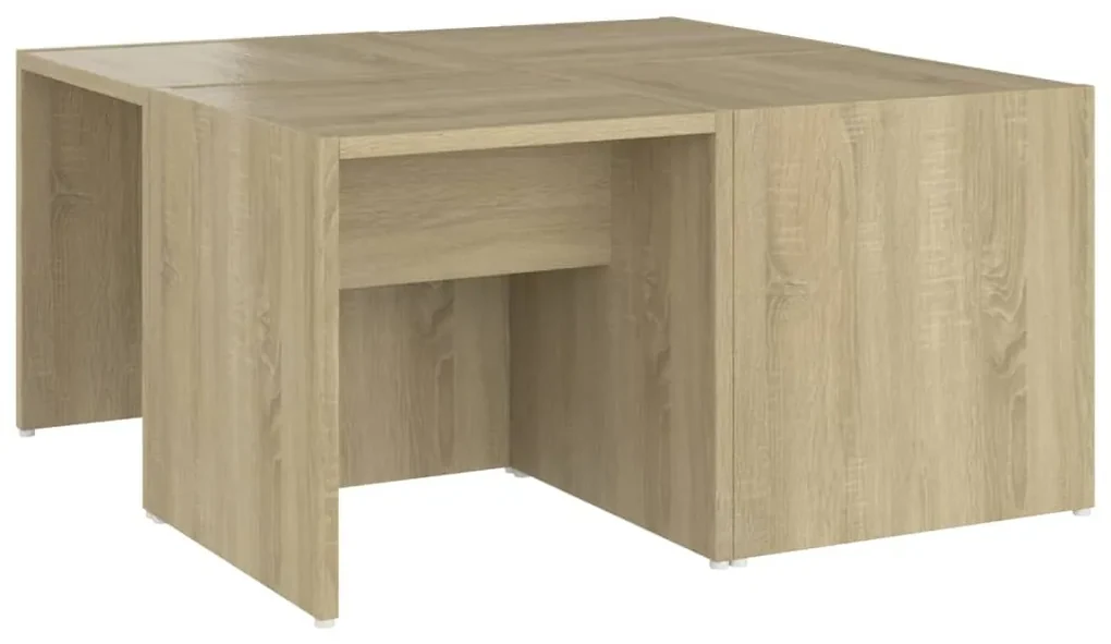 vidaXL Salontafels 4 st 33x33x33 cm spaanplaat sonoma eikenkleurig