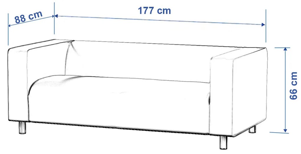 Dekoria IKEA zitbankhoes voor Klippan 2-zitsbank, amarant