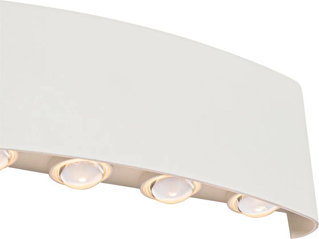 Buiten wandlamp wit incl. LED 10-lichts IP54 - Silly