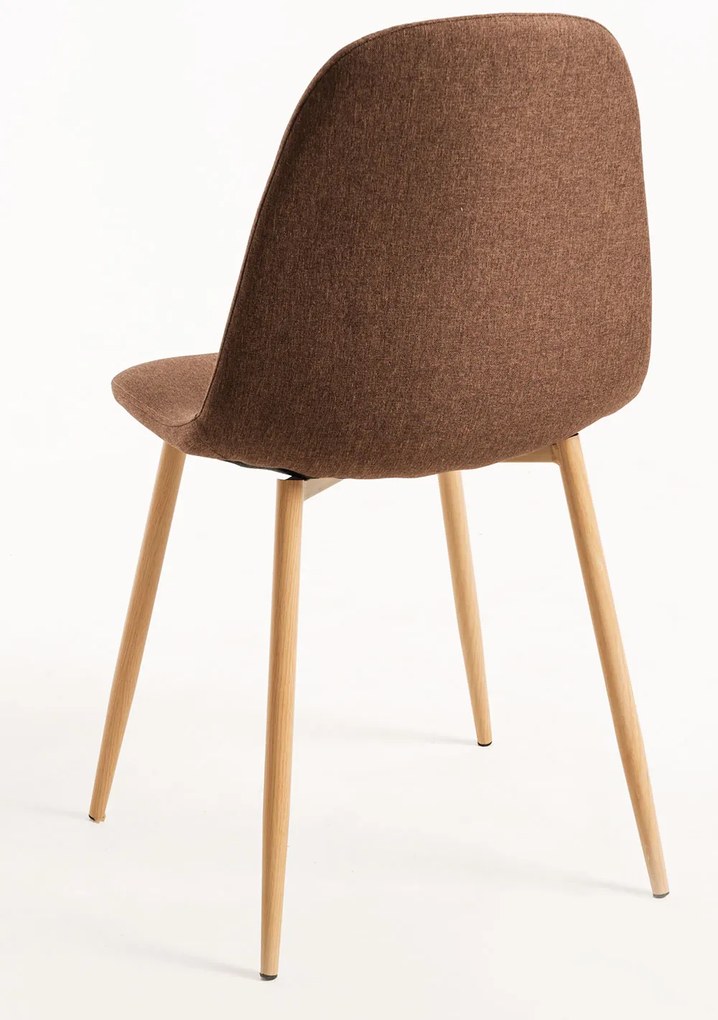 Set 4 Teok Stoffen Stoelen
