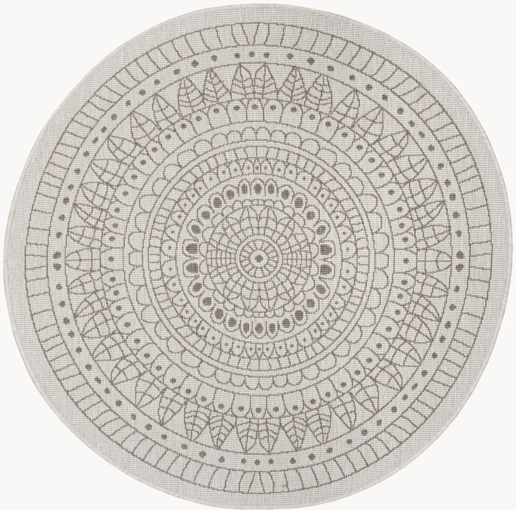 Rond dubbelzijdig in- & outdoor vloerkleed Porto