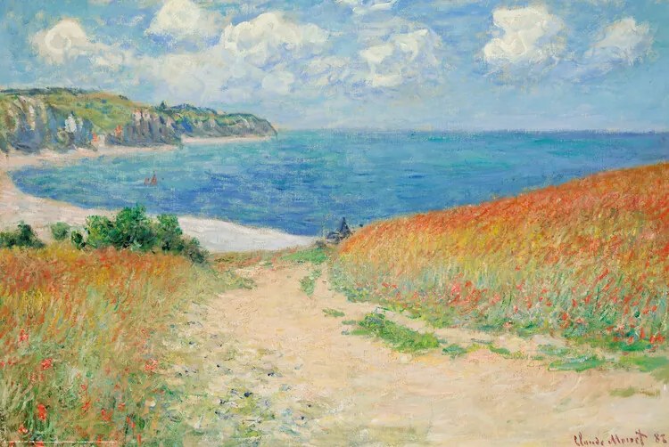 Poster Path Through the Corn at Pourville (1882)