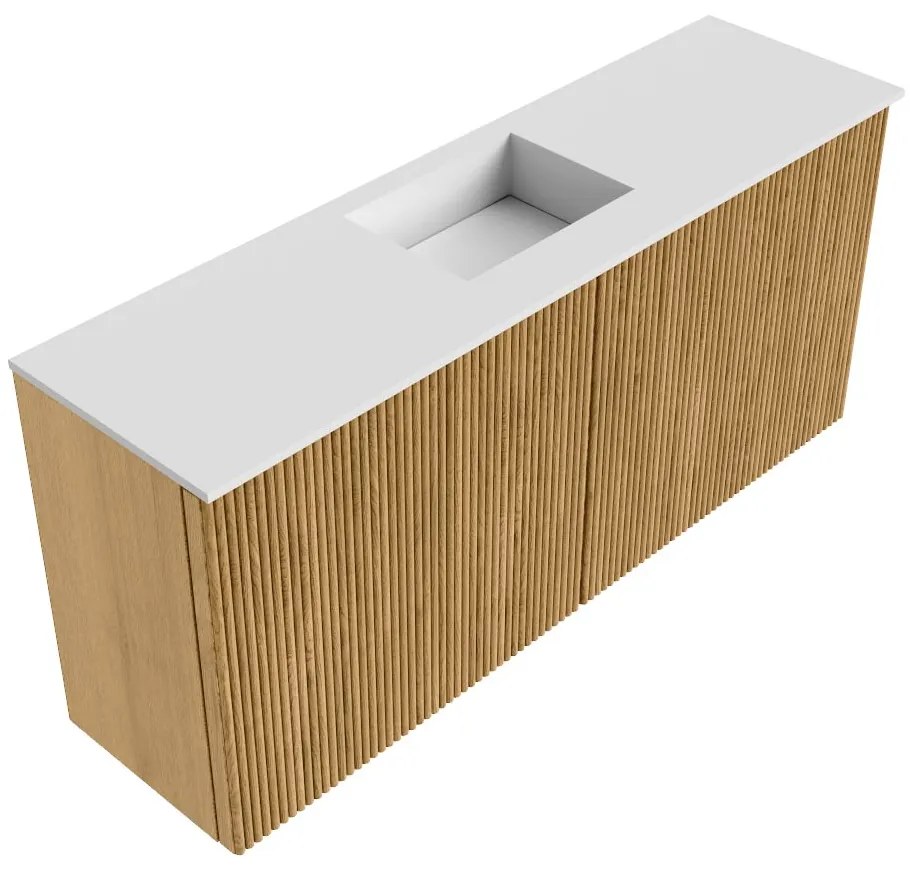 Mondiaz Joya 90cm toiletmeubel oak met wastafel faye midden 1 kraangat talc