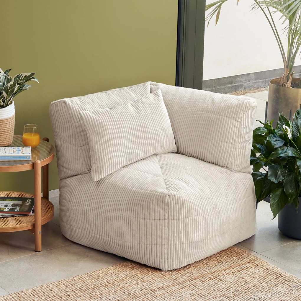 Noa Modulair Hoekelement Corduroy - Stone