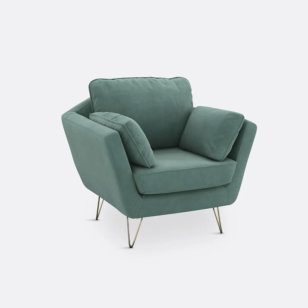 Fauteuil in fluweel Topim