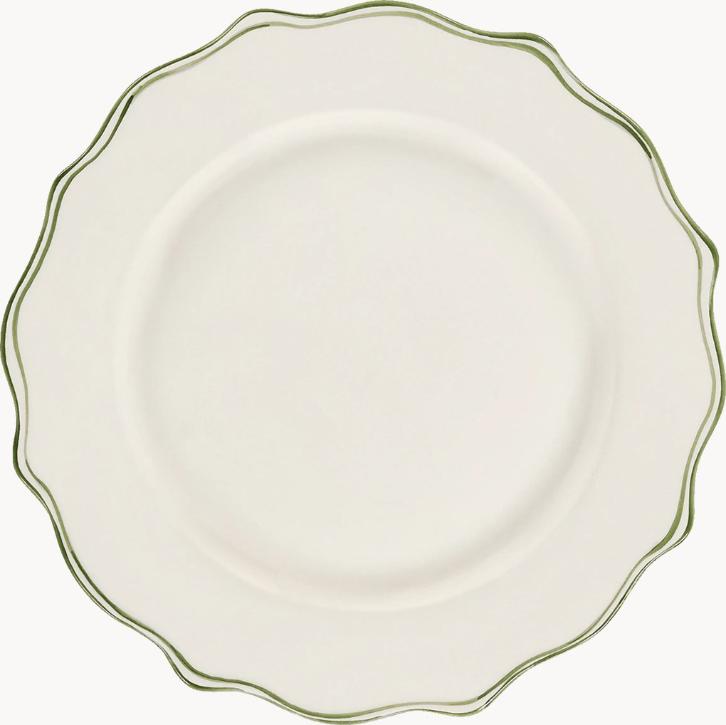 Handbeschilderd dinerbord Scalloped