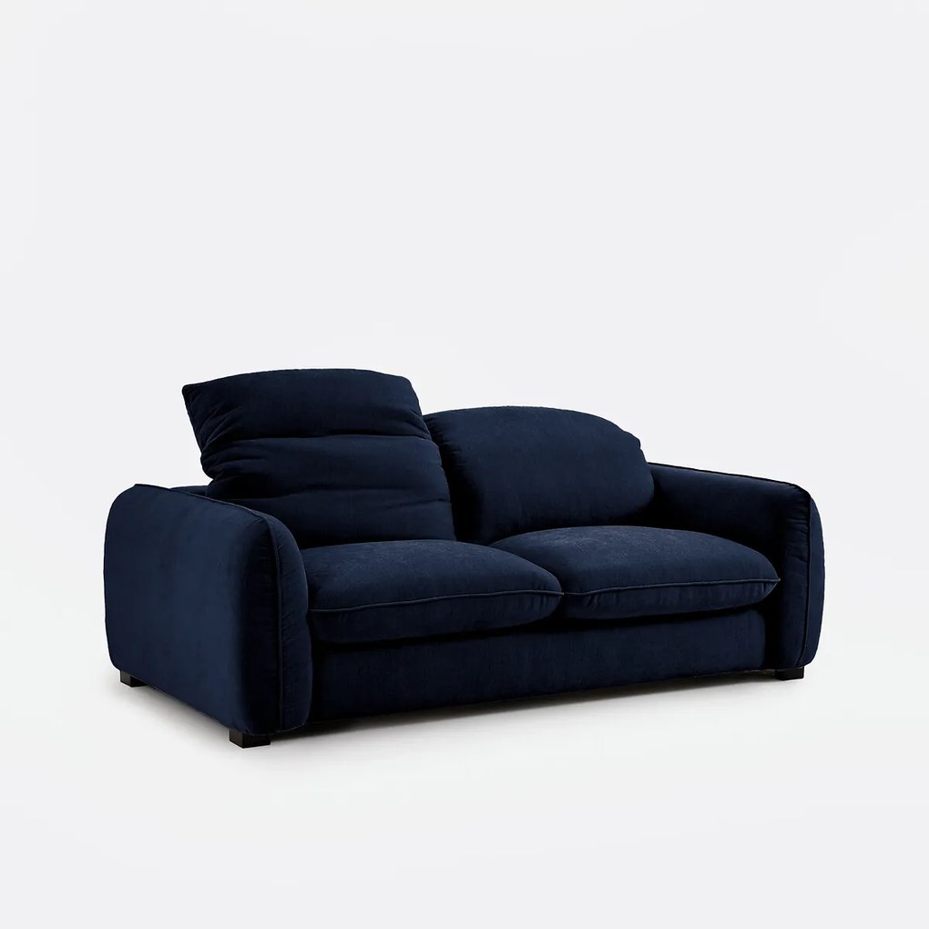 3-zits slaapbank in gemêleerd polyester, met hoofdsteunen, ISLA