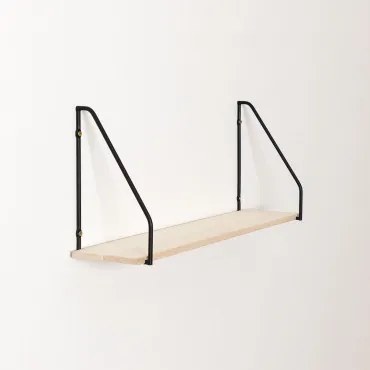 Wandrek ↔︎ 65 Cm Van Hout En Staal Arison Plank - Sklum