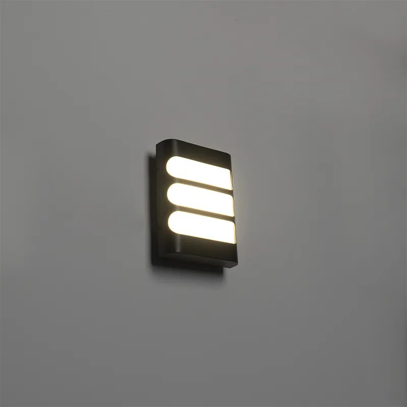 Moderne wandlamp zwart incl. LED IP44 - Gaev