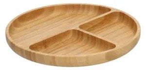 Bord met verdeelvakken, bamboe,Ø 20 cm